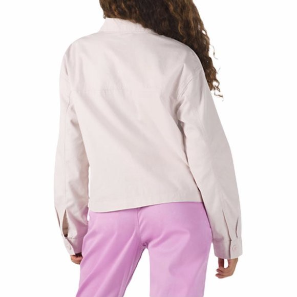 💖MEGA SALE💖Vans Mixed UP Shacke Pure Pink Cotton Logo Jacket Women VN0A5ARF9P1 - Picture 2 of 5